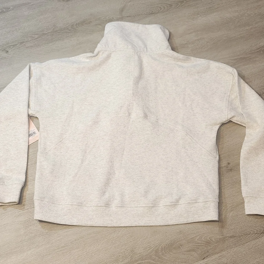 Danskin Wave Jacquard Heather Grey 1/4 Zip Pullover Size XS
